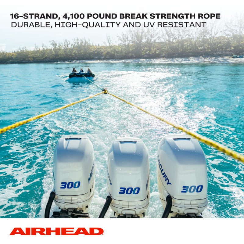 Airhead Heavy Duty Tow Harness for 1-4 Rider Towable Tubes, Water Skis, Wakesurf Boards and Wakeboards, 16-Feet - Image 4